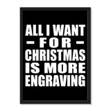 All I Want For Christmas Is More Engraving - Portrait Frame Photo Tile