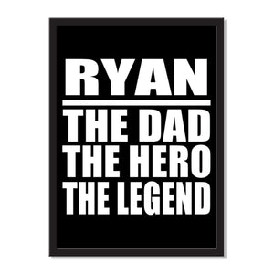 Ryan The Dad The Hero The Legend - Portrait Frame Photo Tile
