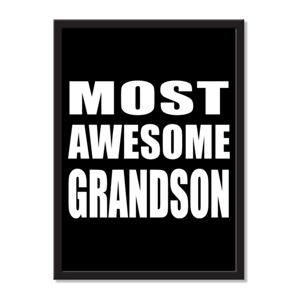 Most Awesome Grandson - Portrait Frame Photo Tile