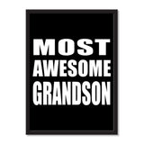Most Awesome Grandson - Portrait Frame Photo Tile
