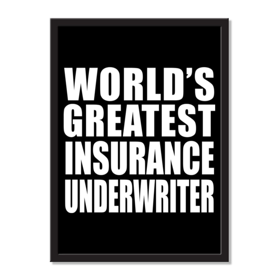 World's Greatest Insurance Underwriter - Portrait Frame Photo Tile