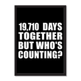54th Anniversary 19,710 Days Together But Who's Counting - Portrait Frame Photo Tile
