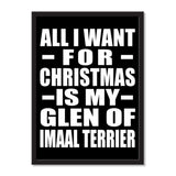 All I Want For Christmas Is My Glen Of Imaal Terrier - Portrait Frame Photo Tile