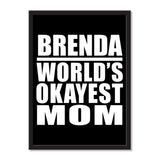 Brenda World's Okayest Mom - Portrait Frame Photo Tile