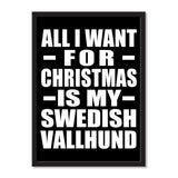 All I Want For Christmas Is My Swedish Vallhund - Portrait Frame Photo Tile