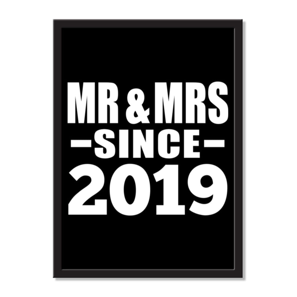 Mr & Mrs Since 2019 - Portrait Frame Photo Tile