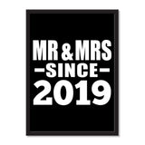 Mr & Mrs Since 2019 - Portrait Frame Photo Tile