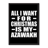 All I Want For Christmas Is My Azawakh - Portrait Frame Photo Tile