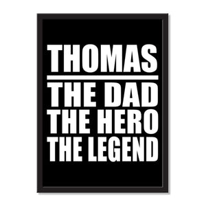 Thomas The Dad The Hero The Legend - Portrait Frame Photo Tile