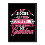 My Biggest Reason For Living Calls Me Grandma - Portrait Frame Photo Tile