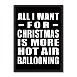 All I Want For Christmas Is More Hot Air Ballooning - Portrait Frame Photo Tile
