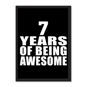 7 Years Of Being Awesome - Portrait Frame Photo Tile