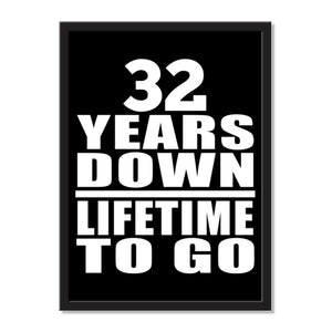 32 Years Down Lifetime To Go - Portrait Frame Photo Tile