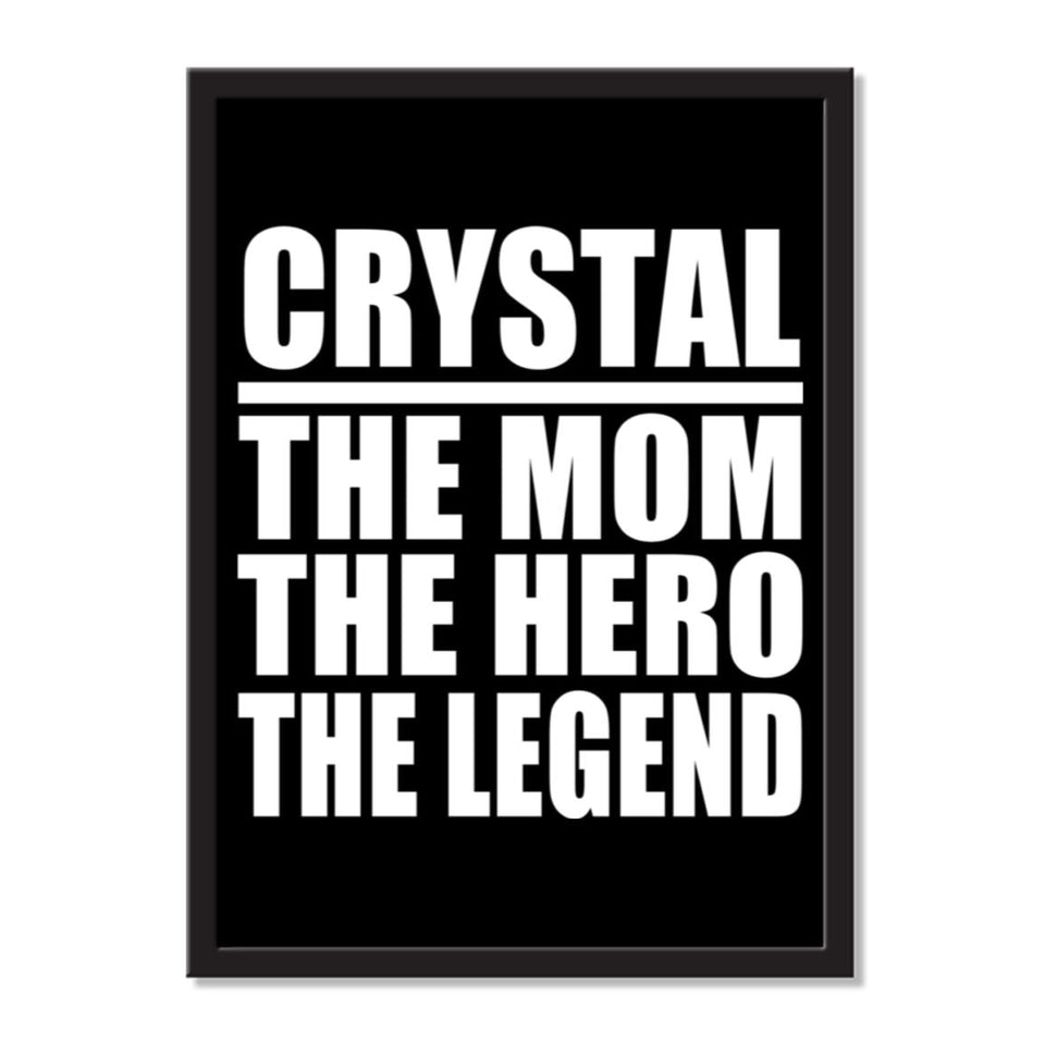 Crystal The Mom The Hero The Legend - Portrait Frame Photo Tile