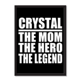Crystal The Mom The Hero The Legend - Portrait Frame Photo Tile