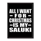 All I Want For Christmas Is My Saluki - Portrait Frame Photo Tile