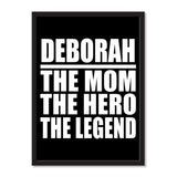 Deborah The Mom The Hero The Legend - Portrait Frame Photo Tile