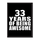 33 Years Of Being Awesome - Portrait Frame Photo Tile