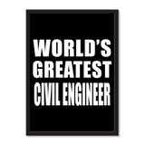 World's Greatest Civil Engineer - Portrait Frame Photo Tile
