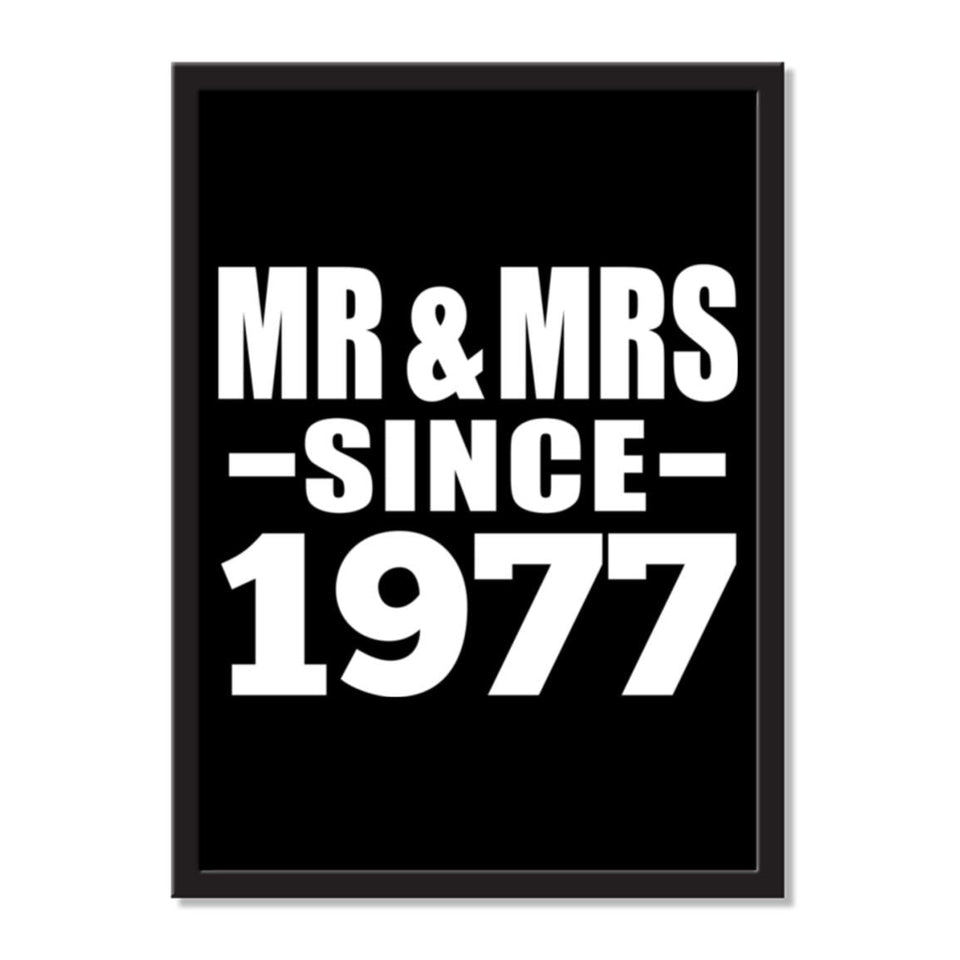 Mr & Mrs Since 1977 - Portrait Frame Photo Tile
