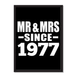Mr & Mrs Since 1977 - Portrait Frame Photo Tile