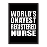 World's Okayest Registered Nurse - Portrait Frame Photo Tile