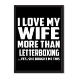 I Love My Wife More Than Letterboxing ...Yes, She Bought Me This - Portrait Frame Photo Tile