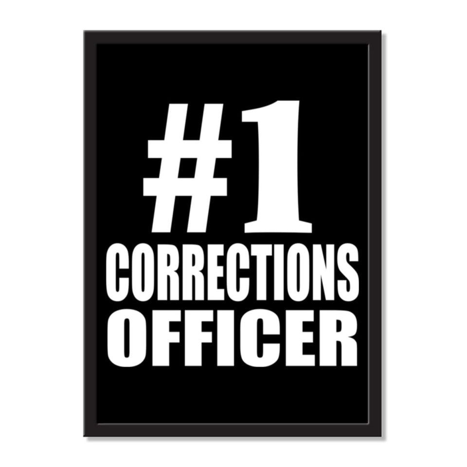 Number One #1 Corrections Officer - Portrait Frame Photo Tile