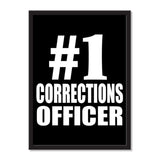 Number One #1 Corrections Officer - Portrait Frame Photo Tile