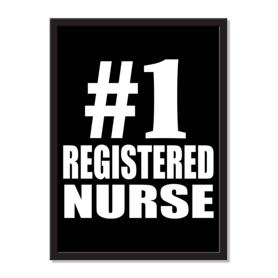 Number One #1 Registered Nurse - Portrait Frame Photo Tile