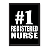 Number One #1 Registered Nurse - Portrait Frame Photo Tile
