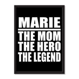 Marie The Mom The Hero The Legend - Portrait Frame Photo Tile