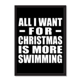 All I Want For Christmas Is More Swimming - Portrait Frame Photo Tile