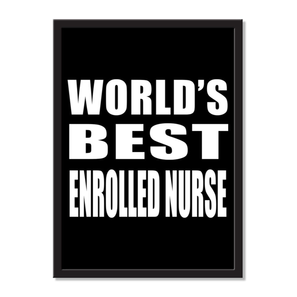 World's Best Enrolled Nurse - Portrait Frame Photo Tile