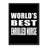 World's Best Enrolled Nurse - Portrait Frame Photo Tile