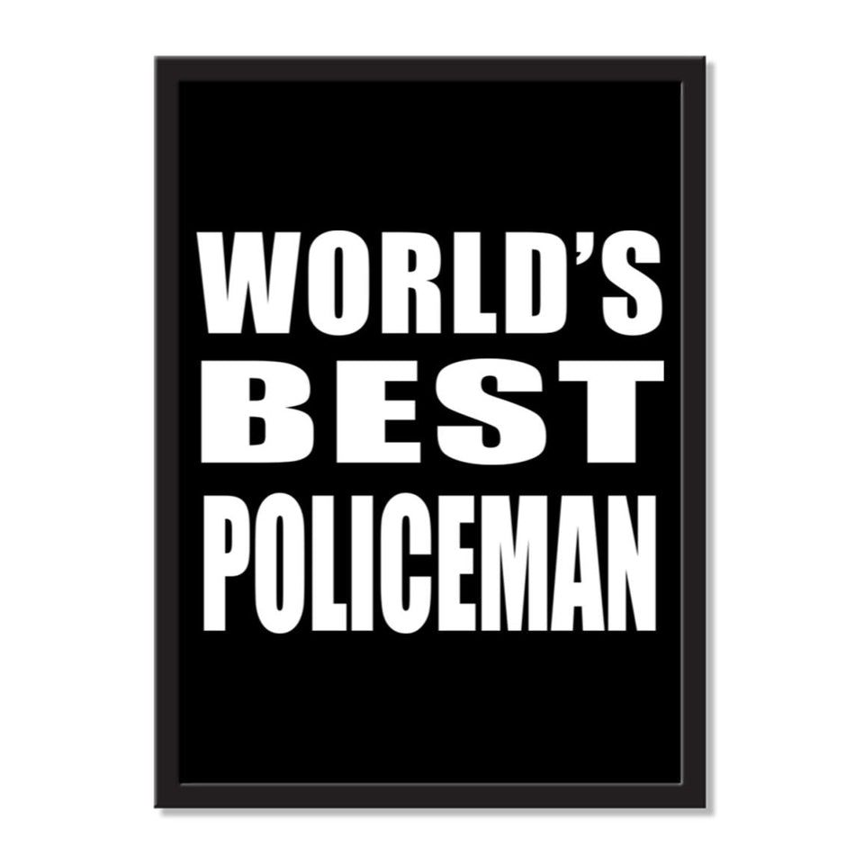 World's Best Policeman - Portrait Frame Photo Tile