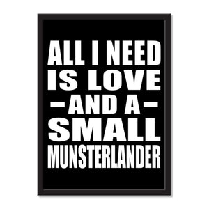 All I Need Is Love And A Small Munsterlander - Portrait Frame Photo Tile