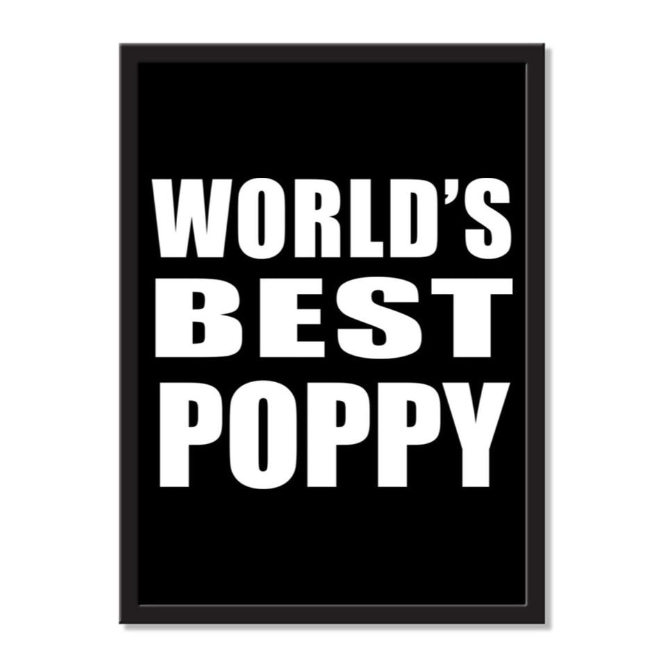 World's Best Poppy - Portrait Frame Photo Tile