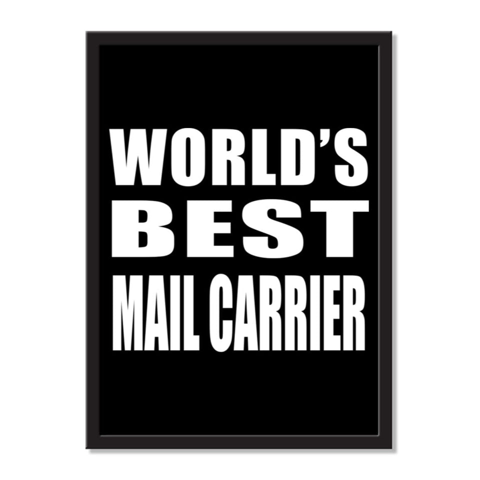 World's Best Mail Carrier - Portrait Frame Photo Tile