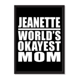 Jeanette World's Okayest Mom - Portrait Frame Photo Tile