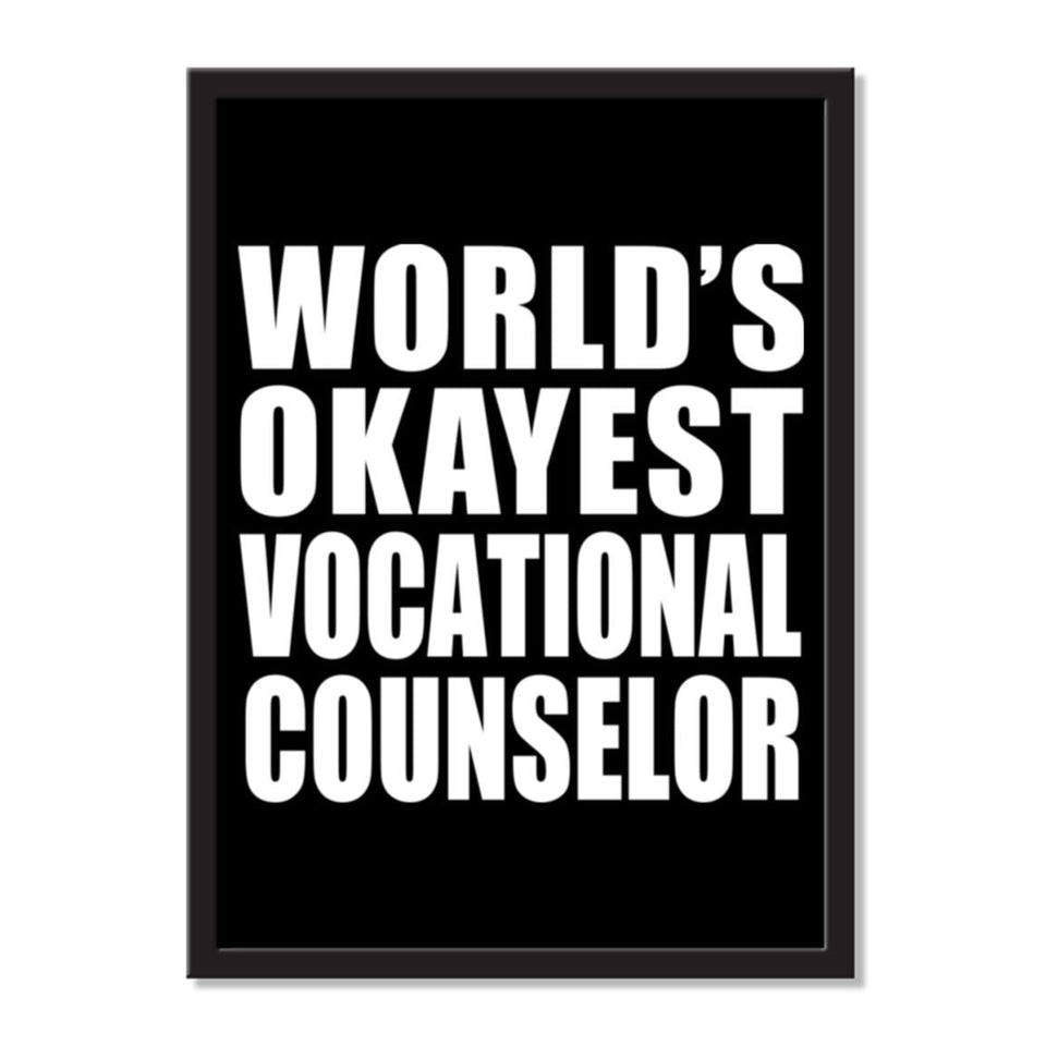 World's Okayest Vocational Counselor - Portrait Frame Photo Tile