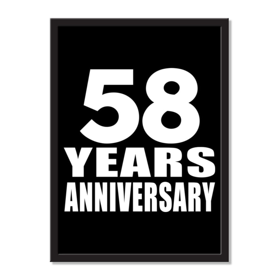 58 Years Anniversary - Portrait Frame Photo Tile