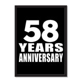58 Years Anniversary - Portrait Frame Photo Tile