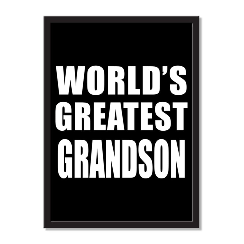 World's Greatest Grandson - Portrait Frame Photo Tile
