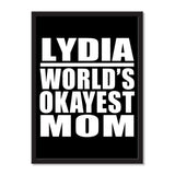 Lydia World's Okayest Mom - Portrait Frame Photo Tile