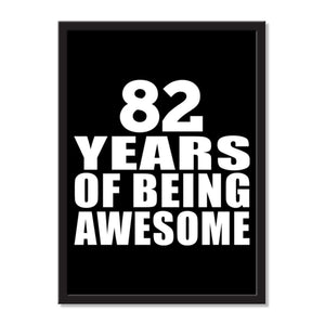 82 Years Of Being Awesome - Portrait Frame Photo Tile
