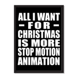 All I Want For Christmas Is More Stop Motion Animation - Portrait Frame Photo Tile