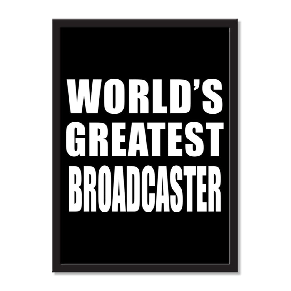 World's Greatest Broadcaster - Portrait Frame Photo Tile