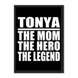 Tonya The Mom The Hero The Legend - Portrait Frame Photo Tile