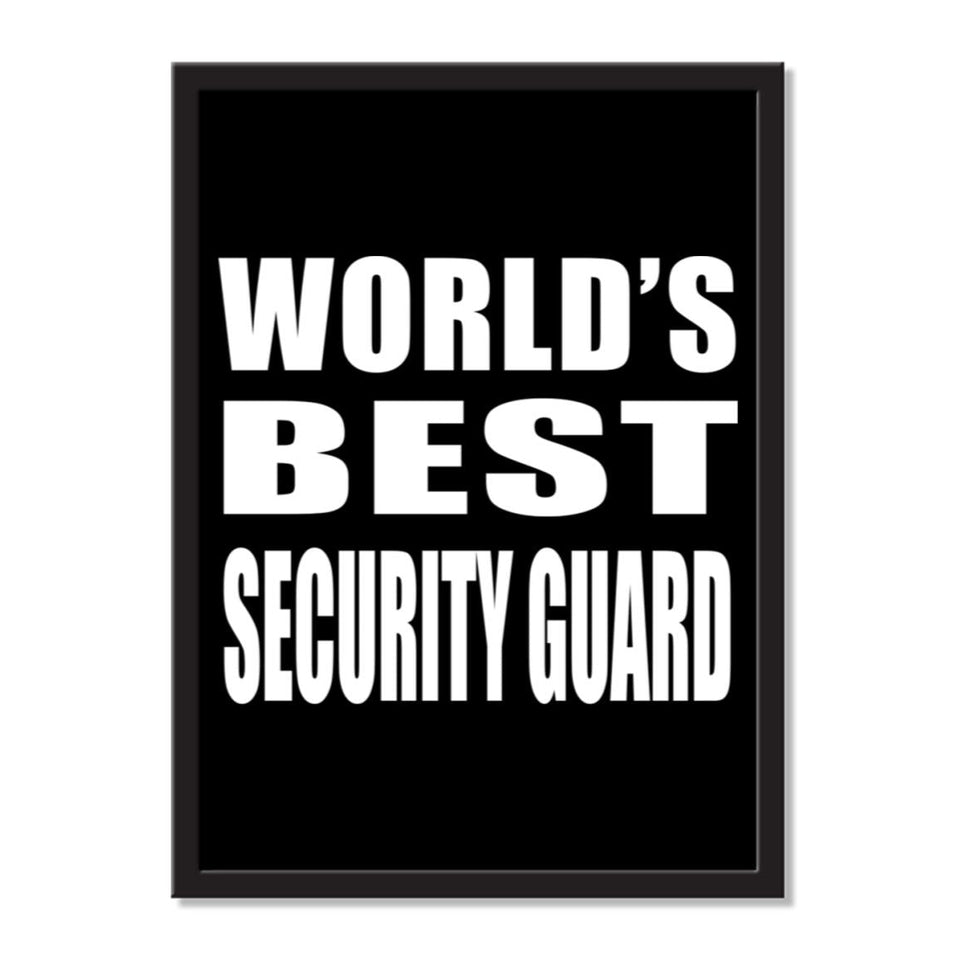 World's Best Security Guard - Portrait Frame Photo Tile